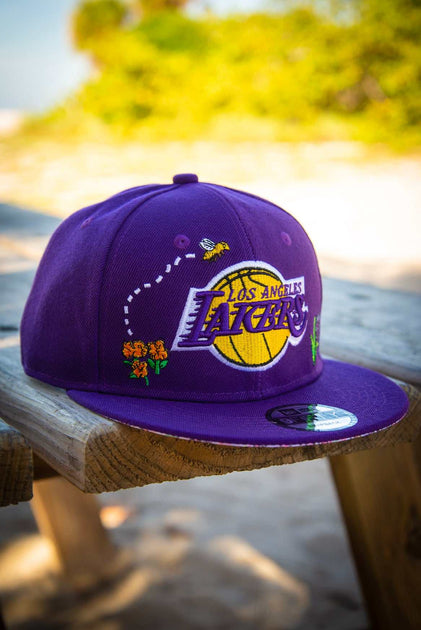 Los Angeles Lakers Bee Spring Floral 9Fifty New Era Fits Snapback Hat
