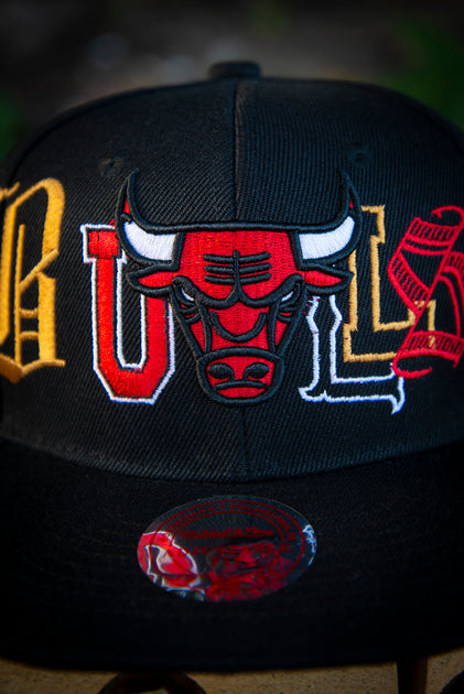 Chicago Bulls Mitchell & Ness Slime Drip Snapback Hat - Black