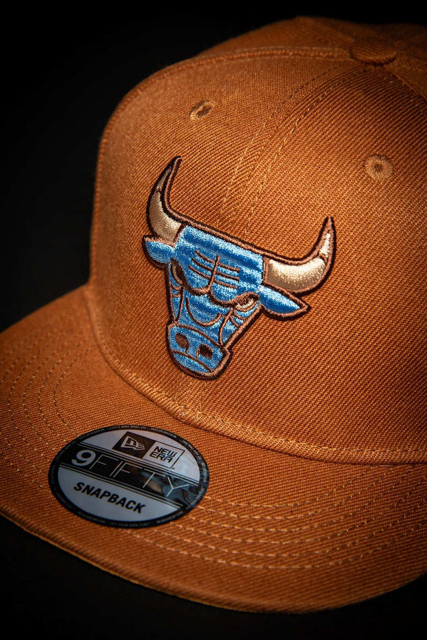 Chicago Bulls Brown Blue 75th 9fifty New Era Fits Snapback Hat