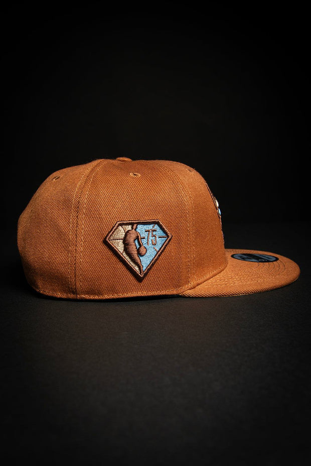 Chicago Bulls Brown Blue 75th 9fifty New Era Fits Snapback Hat