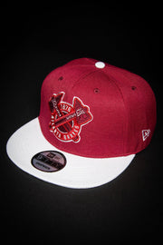Atlanta Braves 1876 Burgundy White 9Fifty New Era Fits Snapback Hat