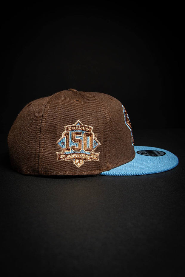 Atlanta Braves 150th Brown Blue 9Fifty New Era Fits Snapback Hat