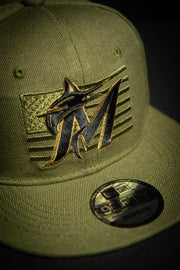 Miami Marlins Our Nations Finest 9Fifty New Era Fits Snapback