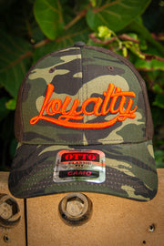 Loyalty Hunter Orange Camo Trucker Hat