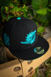 Miami Dolphins All Teal 40th 9Fifty New Era Fits Snapback Hat
