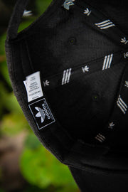 Adidas Originals Blue Heather Stencil Logo Curved Brim Snapback