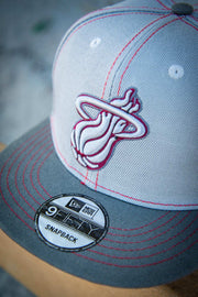 Miami Heat Silver Red 9fifty New Era Fits Snapback Hat