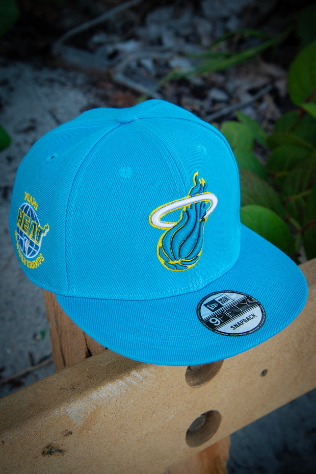 Miami Heat Yellow Blue 9fifty New Era Fits Snapback Hat