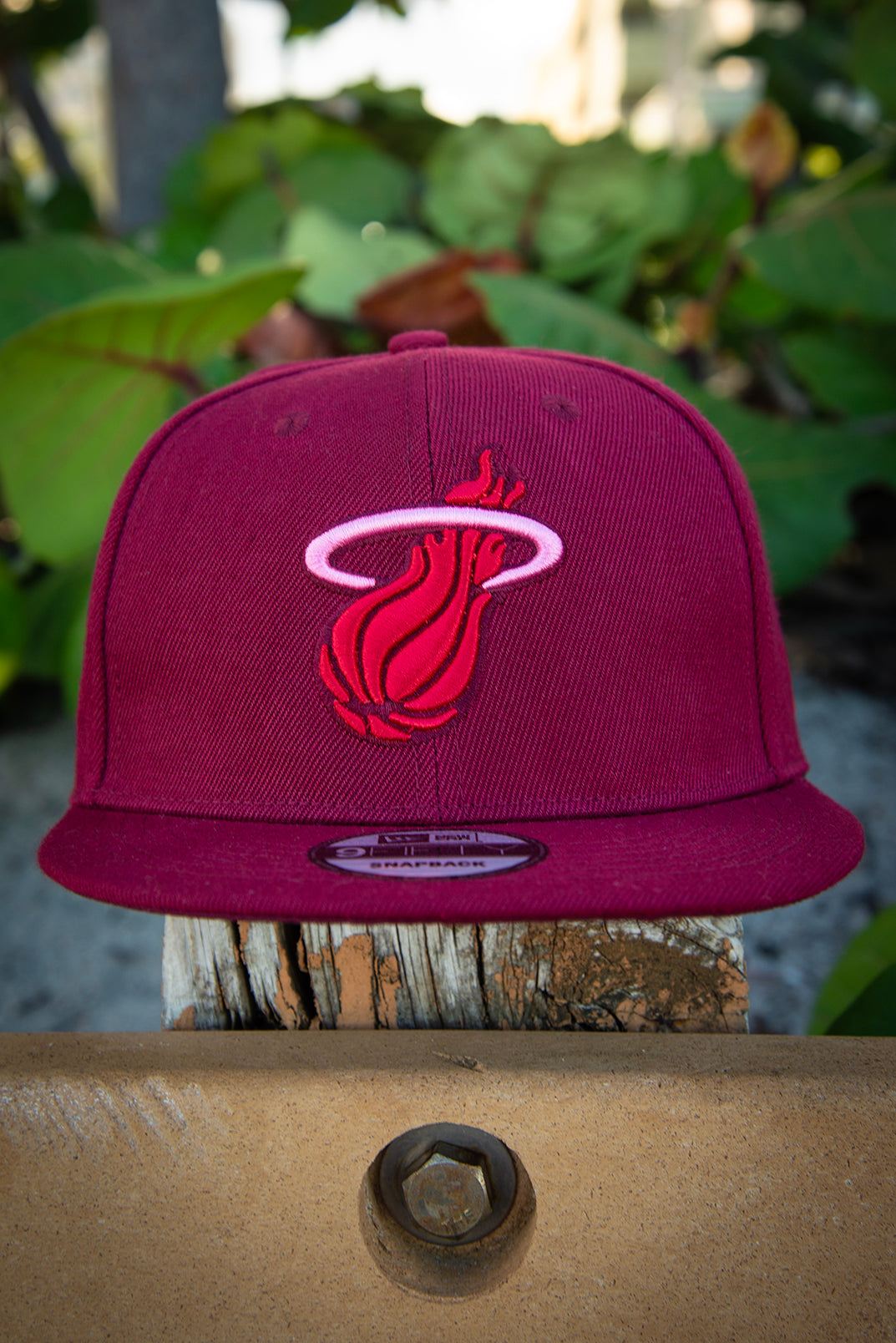 Miami Heat Maroon Yellow 9FIFTY New Era Fits Snapback Hat by Devious Elements Apparel