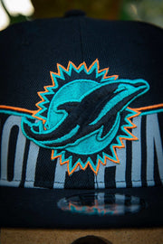 Miami Dolphins Black Knockout 9Fifty New Era Fits Snapback Hat