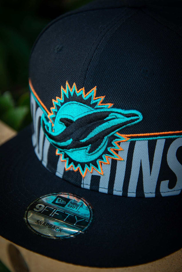 Miami Dolphins Black Knockout 9Fifty New Era Fits Snapback Hat New Era Fits Hats Miami Dolphins Black Knockout 9Fifty New Era Fits Snapback Hat Miami Dolphins Black Knockout 9Fifty New Era Fits Snapback Hat - Devious Elements Apparel