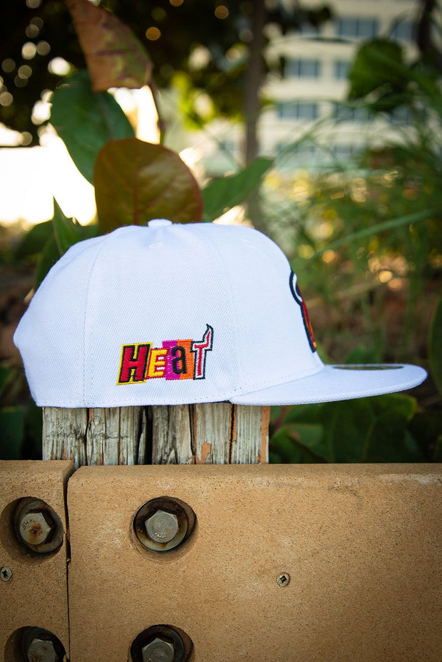 Miami Heat City Edition Thread Remix White 9Fifty New Era Fits Snapback Hat