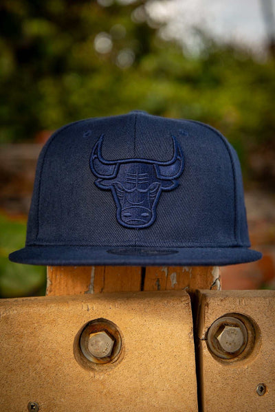 Chicago Bulls All Navy Blue 9forty New Era Fits Snapback Hat
