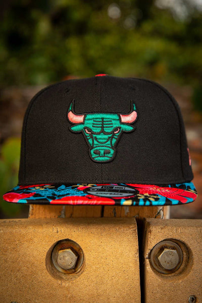 Chicago Bulls Tropical Floral 9fifty New Era Fits Snapback Hat