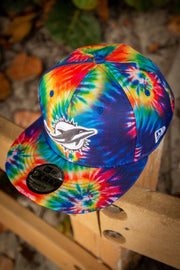 Miami Dolphins Rainbow Tie Dye 9Fifty New Era Fits Snapback Hat