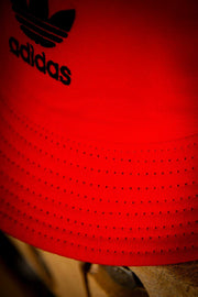 Adidas Solid Red Black Reversible Unisex Bucket Hat