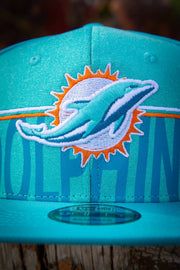 Miami Dolphins Teal Knockout 9Fifty New Era Fits Snapback Hat