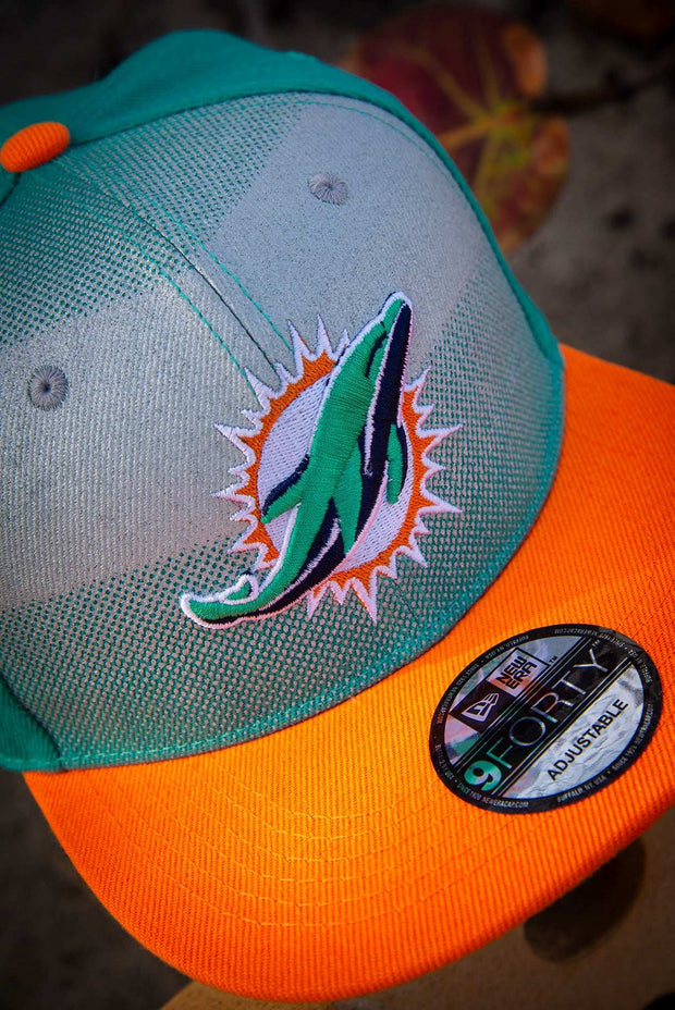 Miami Dolphins Bright Orange Retro 9Forty New Era Fits Snapback Hat