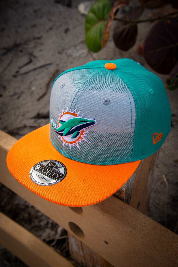 Miami Dolphins Bright Orange Retro 9Forty New Era Fits Snapback Hat