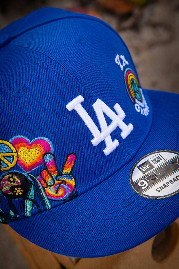Los Angeles Dodgers Peace and Love 9Fifty New Era Fits Snapback Hat