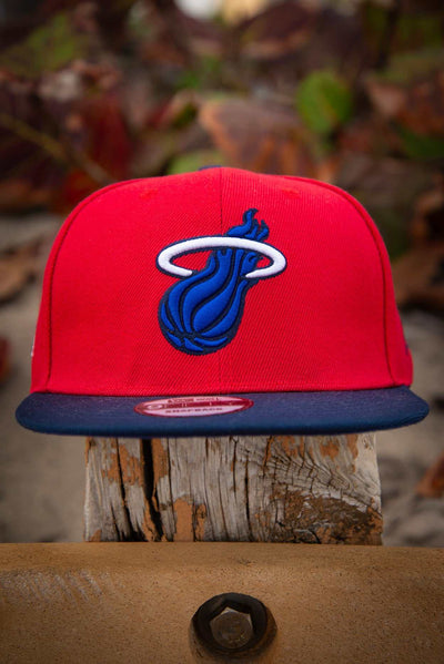 Miami Heat Red Blue White 9fifty New Era Fits Snapback Hat