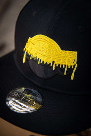 Los Angeles Lakers Gold Black Drip 9Fifty New Era Fits Snapback Hat