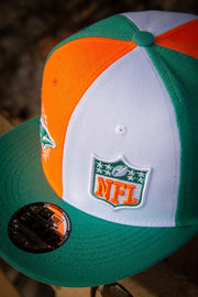 Miami Dolphins Split Panel Game Day New Era Fits Snapback Hat