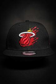 Miami Heat Red Drip 9fifty New Era Fits Snapback Hat