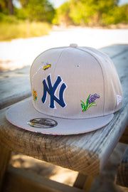 Los Angeles Lakers Bee Spring Floral 9FIFTY New Era Fits Snapback Hat by Devious Elements Apparel