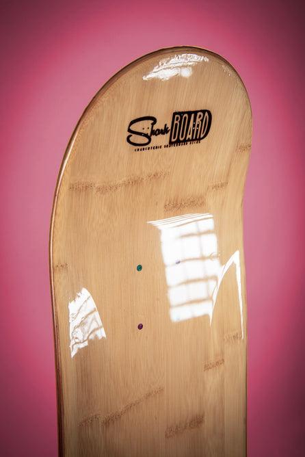 Pink Chameleon Pearl Charcuterie Bamboo Skate Board Deck Shark Board Charcuterie Board Pink Chameleon Pearl Charcuterie Bamboo Skate Board Deck Pink Chameleon Pearl Charcuterie Bamboo Skate Board Deck - Devious Elements Apparel
