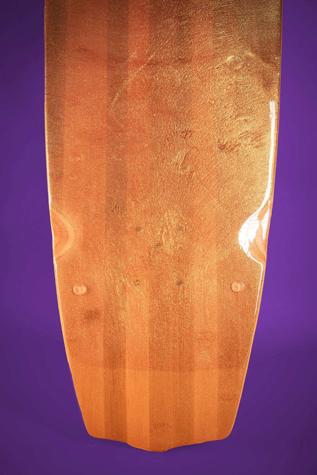 Gold Chameleon Champ Charcuterie Bamboo Rocket Skate Board Deck
