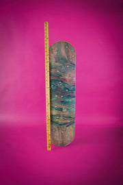 Miami Vice Rain Charcuterie Wood Skate Board Deck