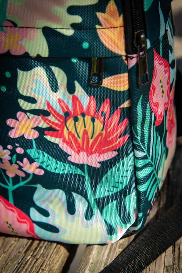 Fine Floral Pattern Laptop Backpack