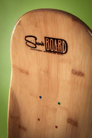 Green Chameleon Gold Charcuterie Bamboo Skate Board Deck
