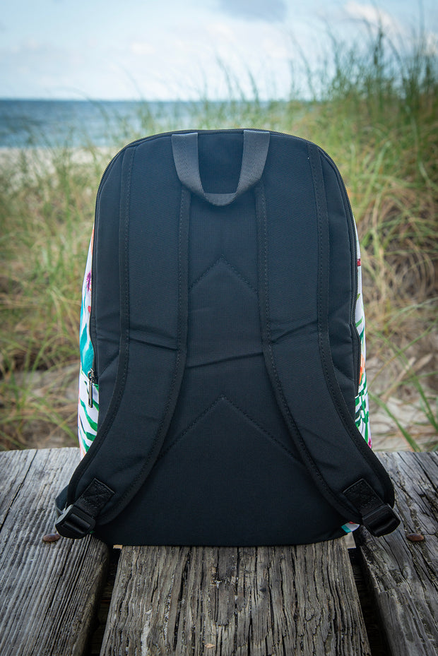 Flamingo Floral Watercolor Pattern Laptop Backpack