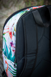 Flamingo Floral Watercolor Pattern Laptop Backpack