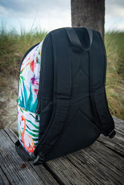 Flamingo Floral Watercolor Pattern Laptop Backpack