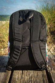 达利花卉印花笔记本电脑背包