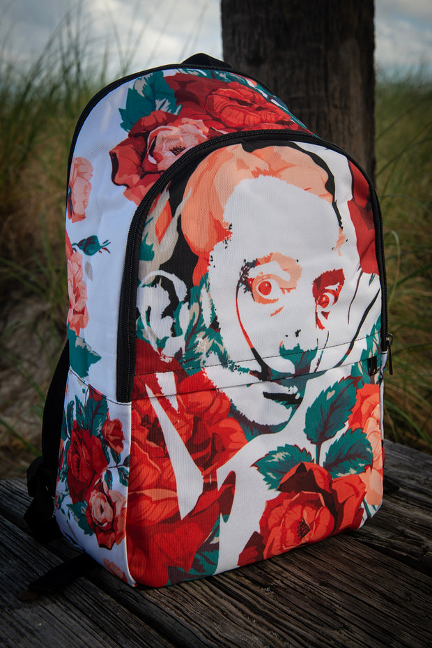 达利花卉印花笔记本电脑背包