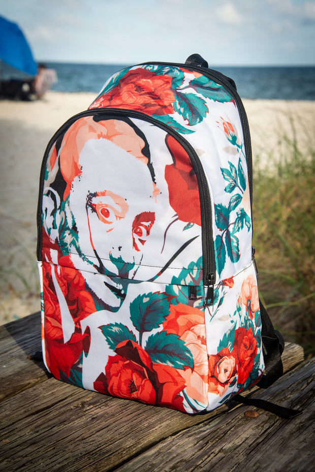 达利花卉印花笔记本电脑背包