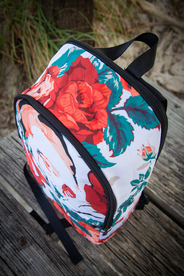 达利花卉印花笔记本电脑背包