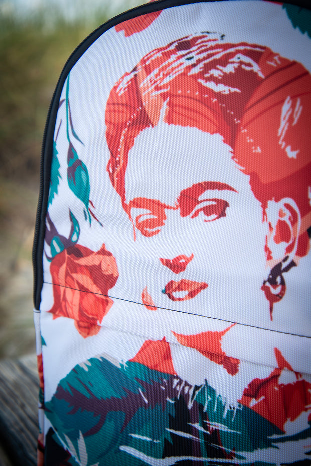 Frida 花卉印花笔记本电脑背包