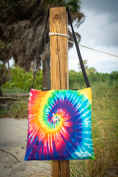Loyalty Rainbow Tie Dye Print Medium Canvas Tote Bag