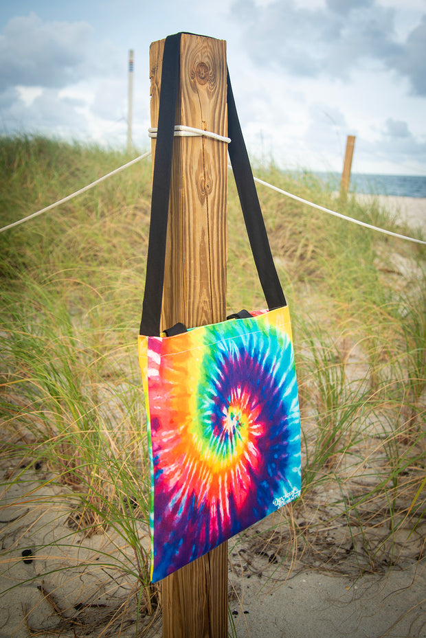 Loyalty Rainbow Tie Dye Print Medium Canvas Tote Bag