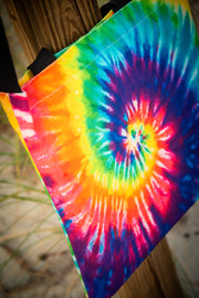 Loyalty Rainbow Tie Dye Print Medium Canvas Tote Bag