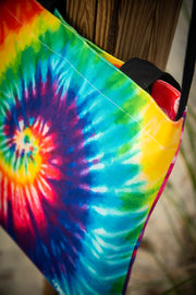 Loyalty Rainbow Tie Dye Print Medium Canvas Tote Bag