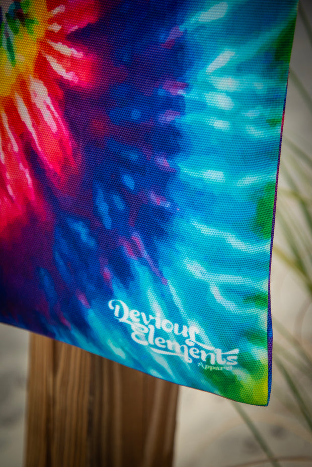 Loyalty Rainbow Tie Dye Print Medium Canvas Tote Bag