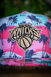 New York Knicks Gold Palms 9fifty New Era Fits Snapback Trucker Hat