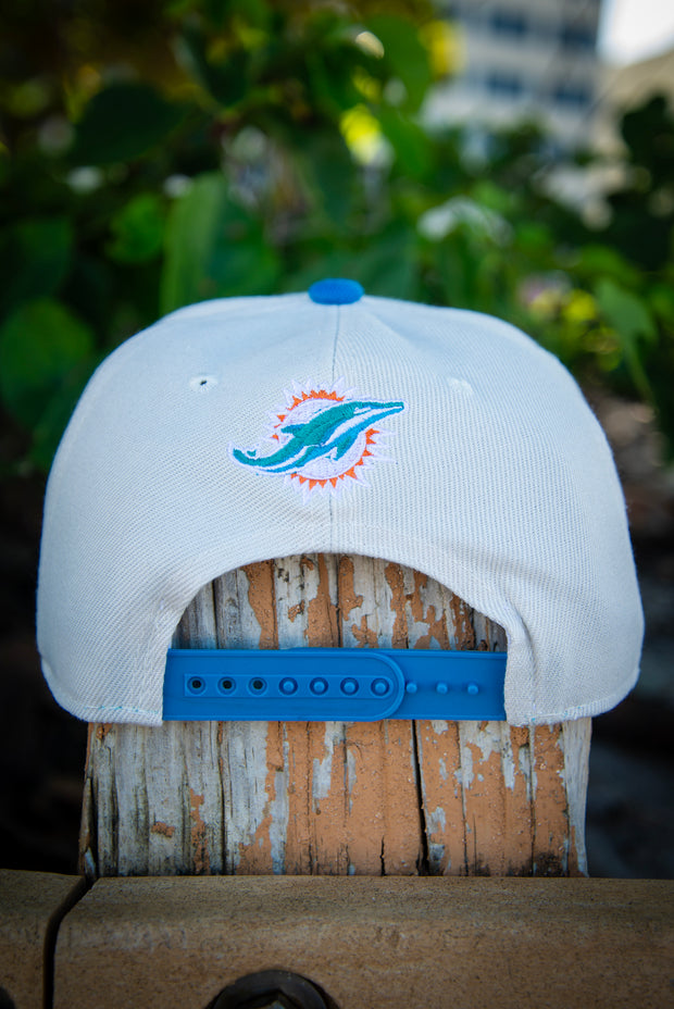 Miami Dolphins AFC White Teal 9Fifty New Era Fits Snapback Hat