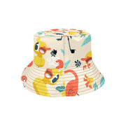 Flamingo Ducky Floral Reversible Unisex Bucket Hat